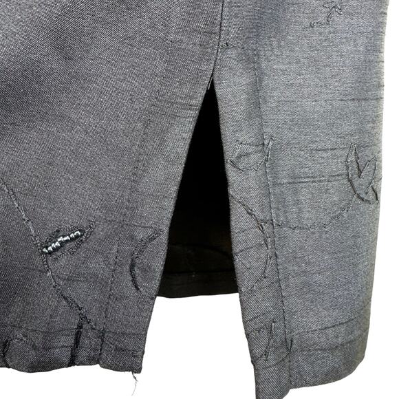 c.l.o.t.h.e.s Black Collared Long Sleeve Floral Beaded Sequin Button Up Size L - Picture 4 of 6